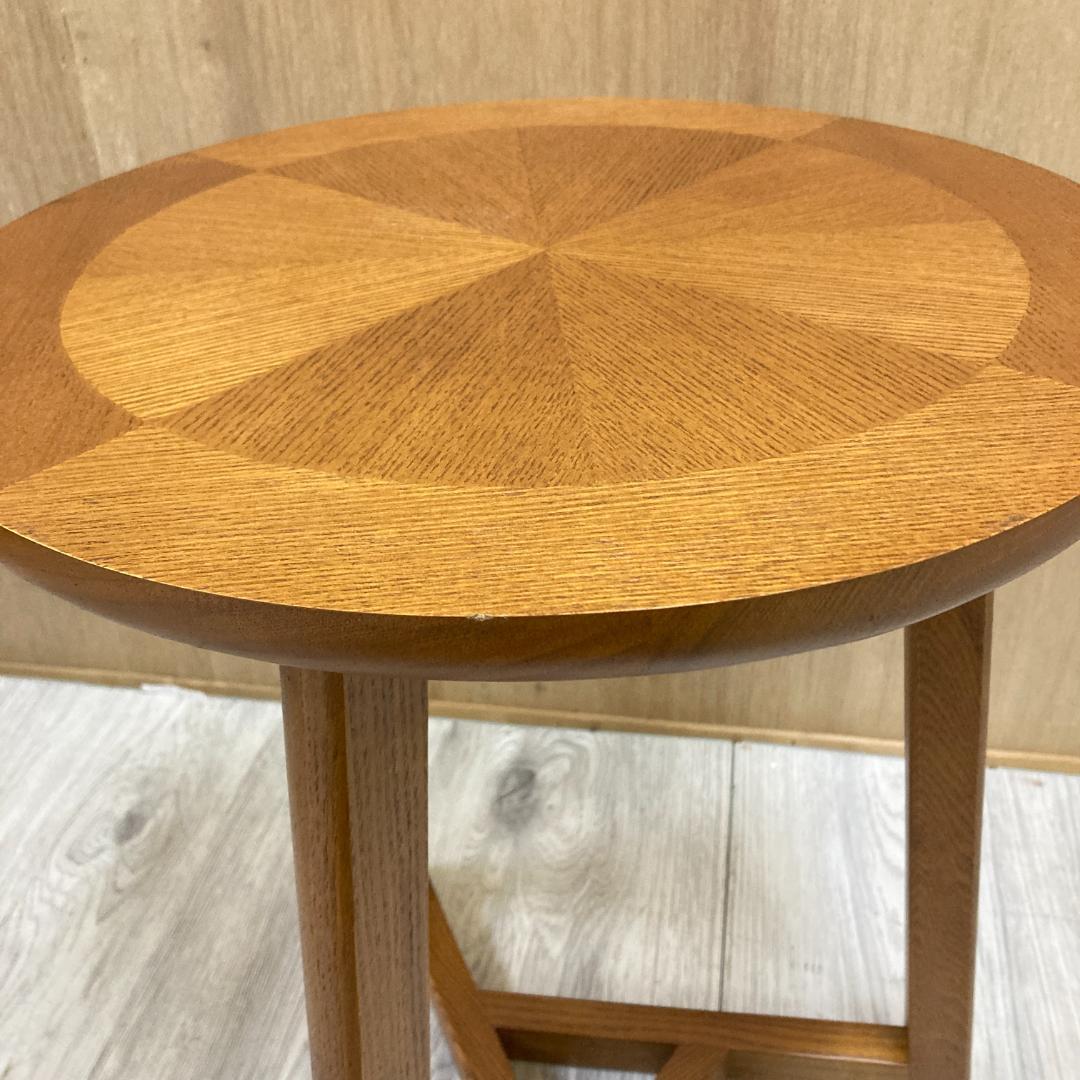 天然木 サイドテーブル 円形 アッシュ材 M109201739 - サイドテーブル