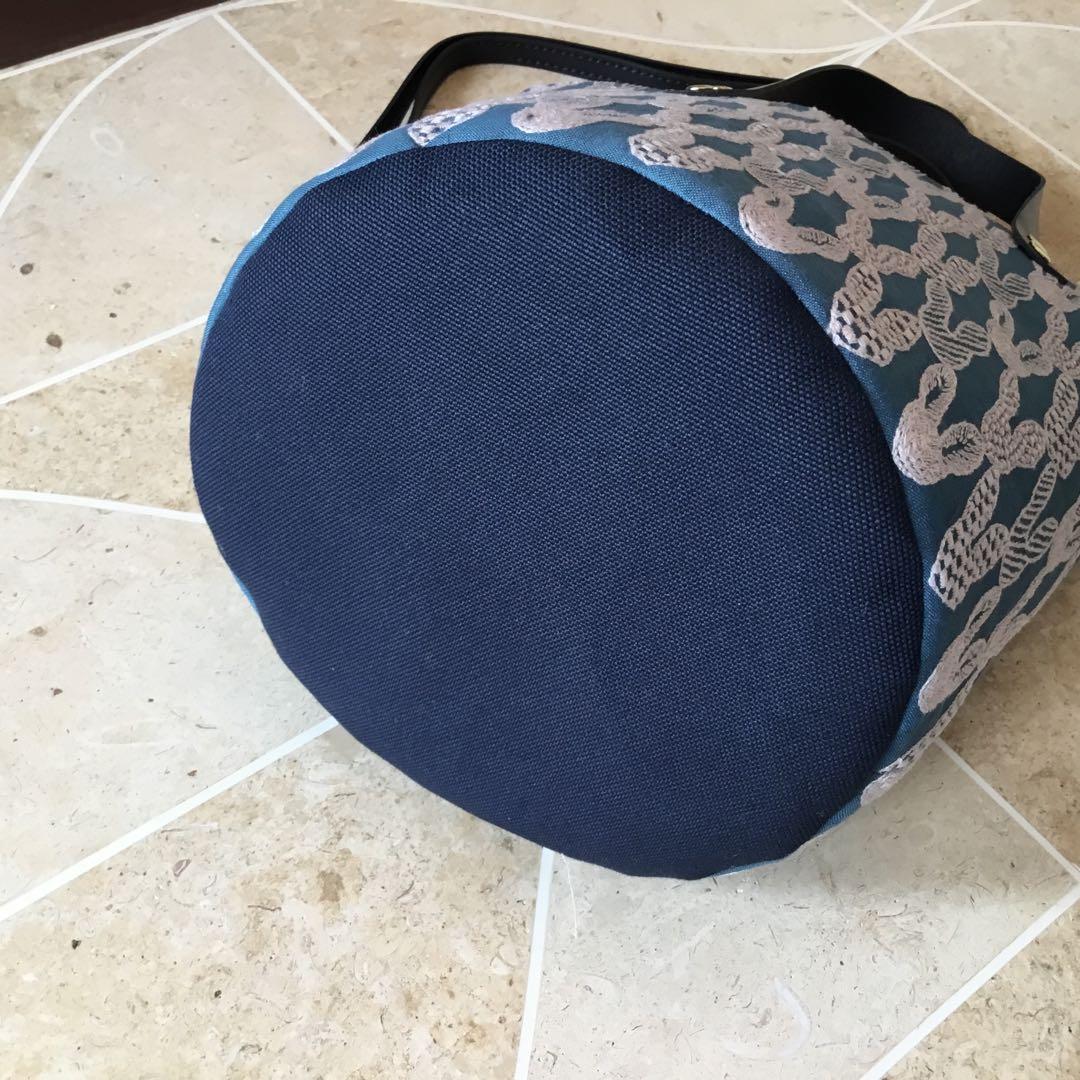 ミナペルホネンpomppiaブルー 2Wayショルダーバッグハンドメイド ミナ