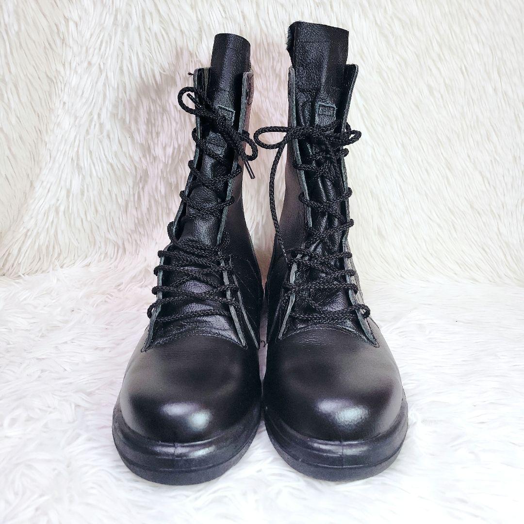 美品✨ミドリ安全 ラバーテック 静電安全靴 編上 ワイド先芯 耐滑