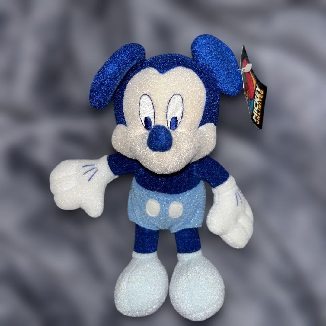 ミッキーマウス ぬいぐるみ ブルー mickey UNLIMITED レトロ - メルカリ