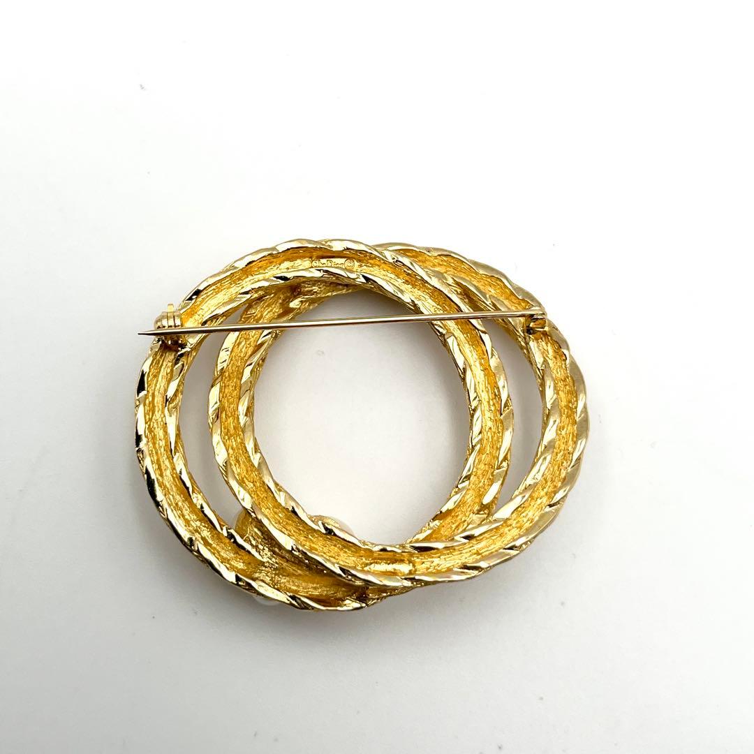 希少✨ ディオール Dior ピン ブローチ パール ゴールド系 箱付 - メルカリ