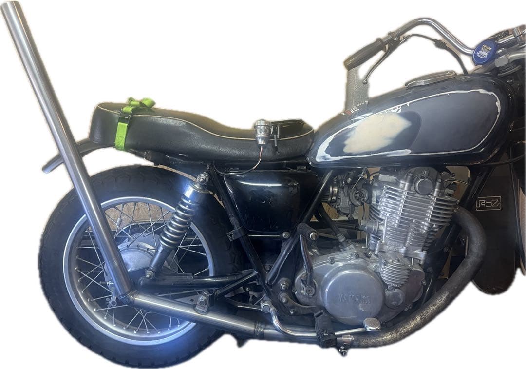 sr400 超かち上げマフラー チョッパー ボバー ワンオフ 唯一無二 1jr