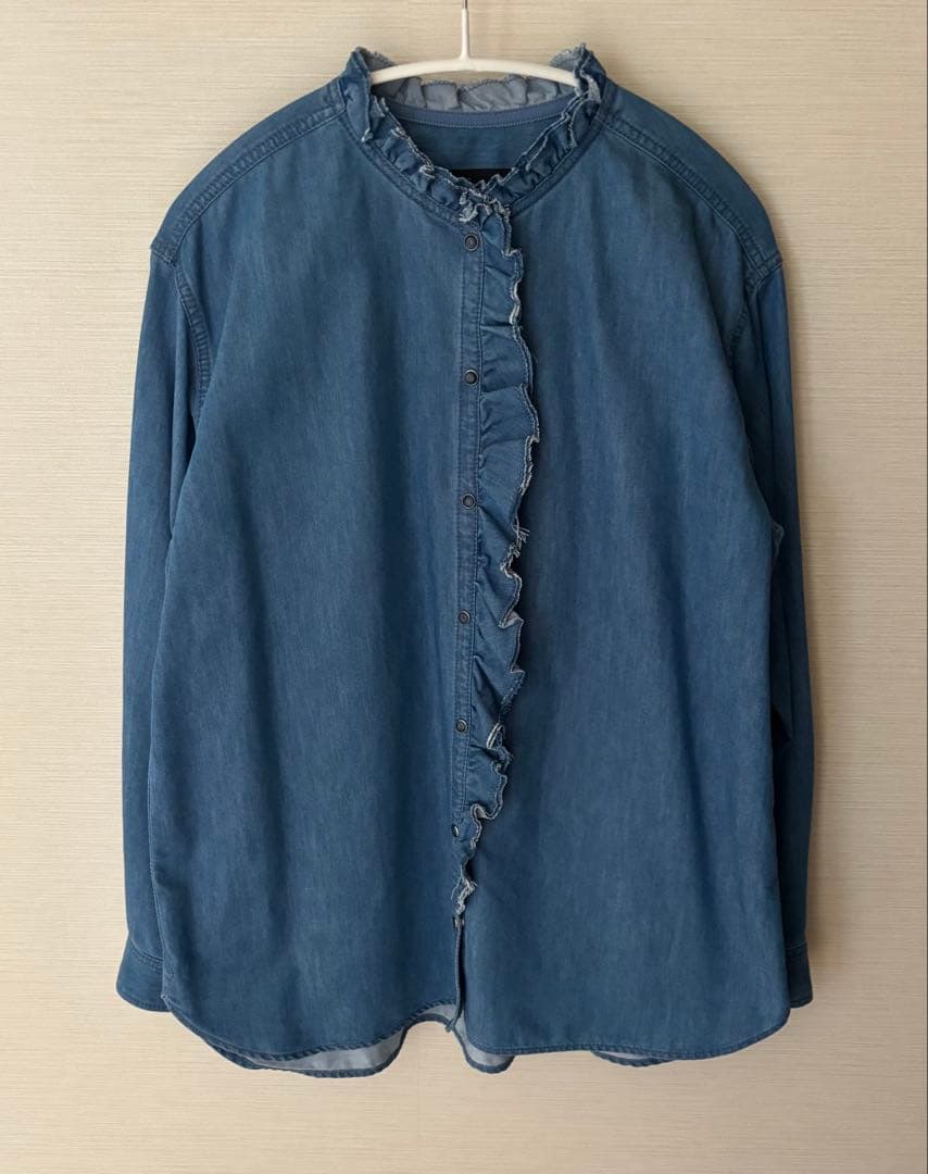 Drawer ドゥロワー ラッフルデニムシャツ 38 - メルカリ