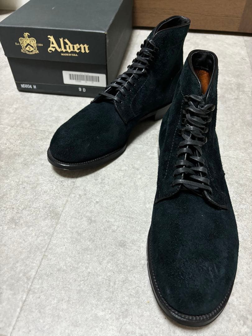 新品】Alden N5804H 9D ネイビー スエード モディファイドラスト