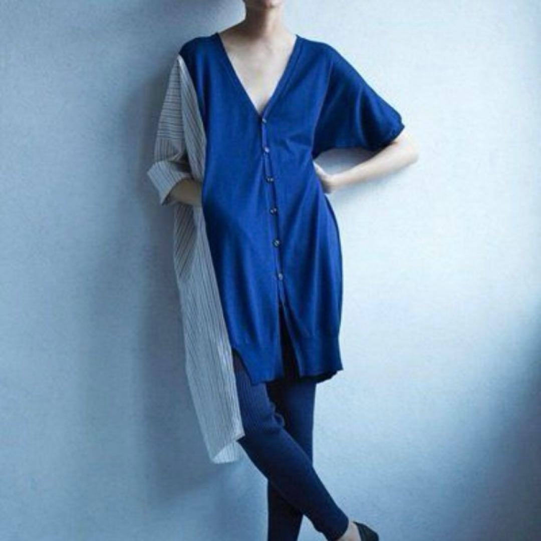 RISMAT by Y's ヨウジヤマモト 変形ロングカーディガン シャツ切替