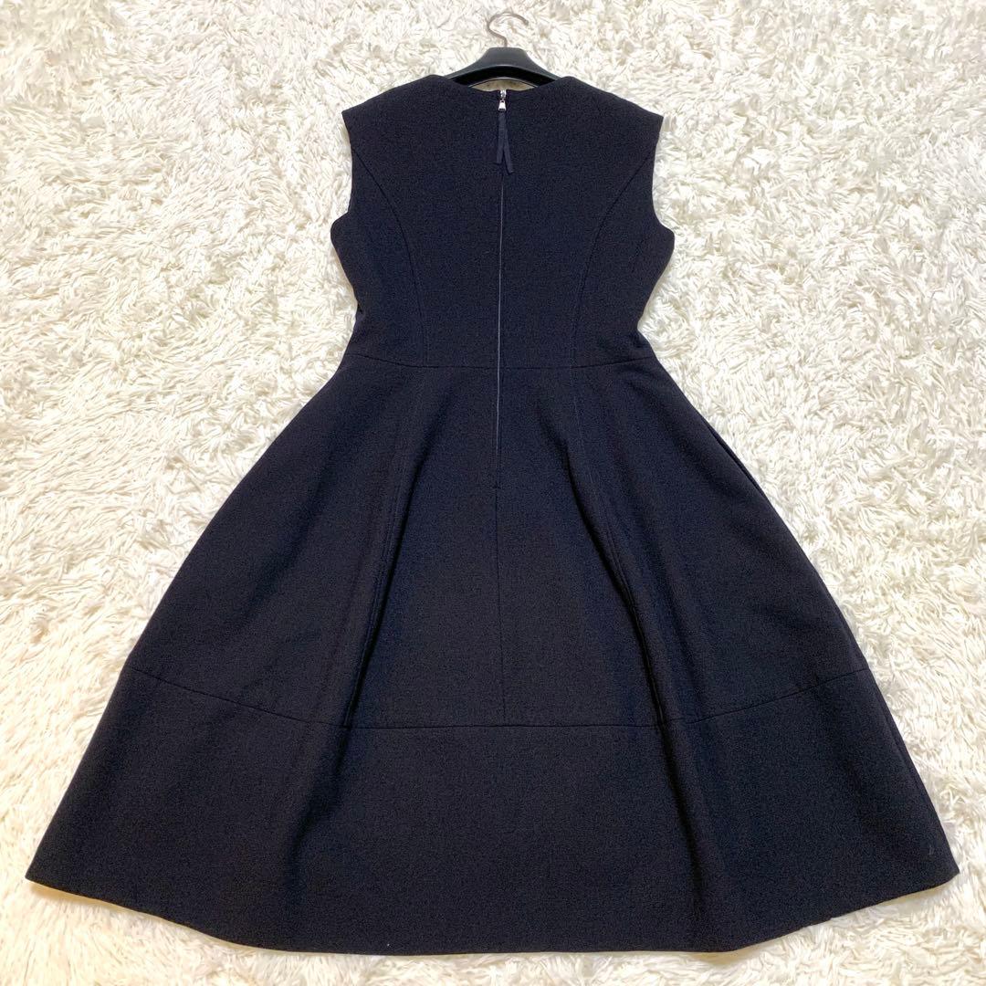 美品✨希少サイズ フォクシー FOXEY Vバロン ウール ワンピース 42