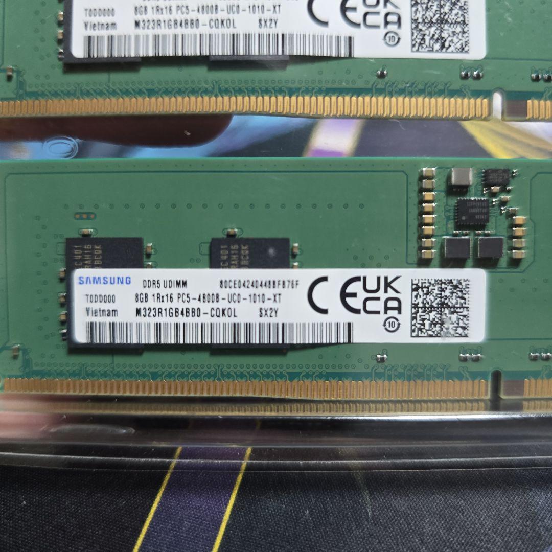 Samsung DDR5 8GB メモリ 2枚 - メルカリ