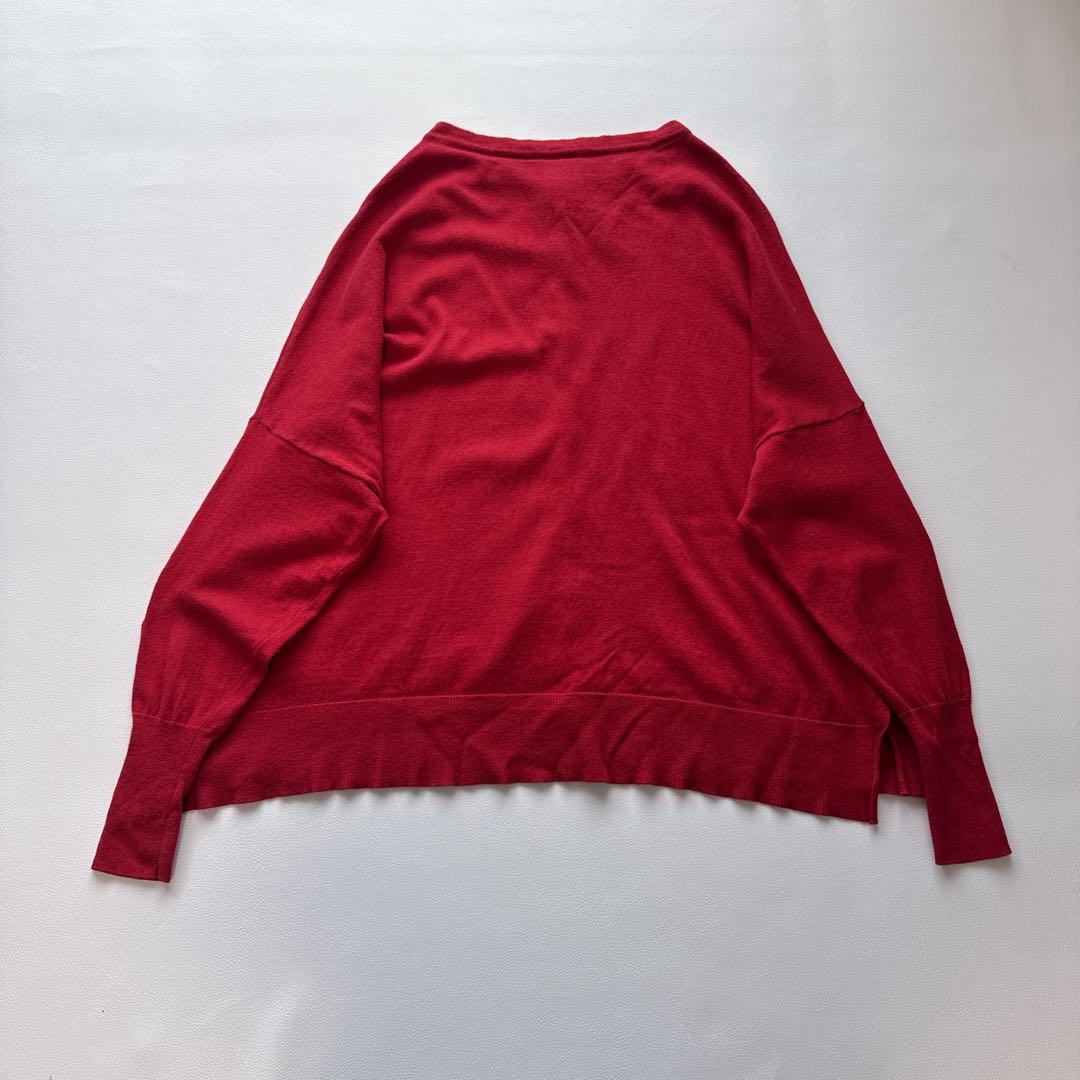 Veritecoeur カーディガン シルク カシミヤ混 赤 フリーサイズ