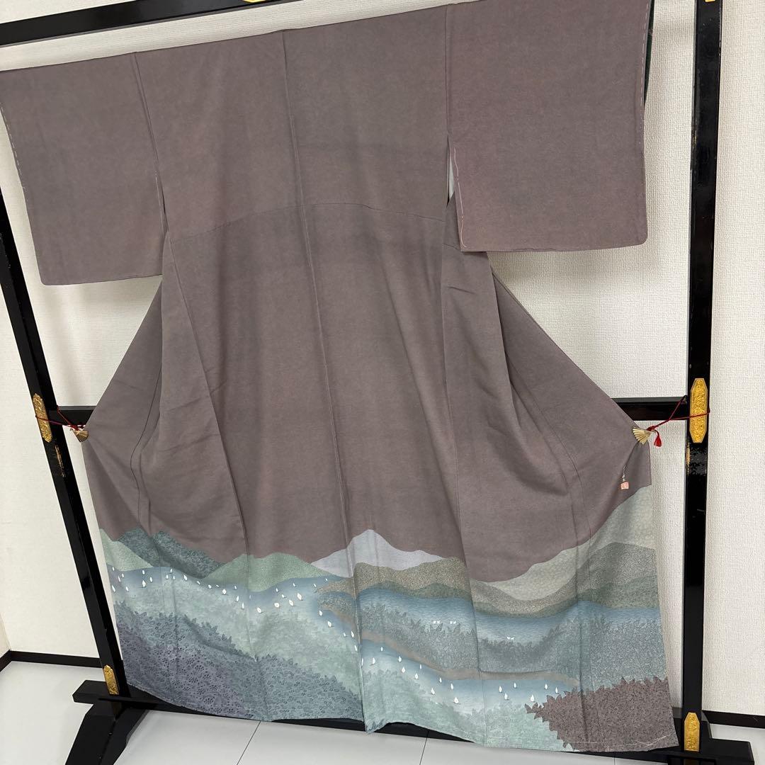 作家物 江戸小紋 鮫小紋 紋無し 船 唐草 付下げ 正絹 AK-4959 - メルカリ