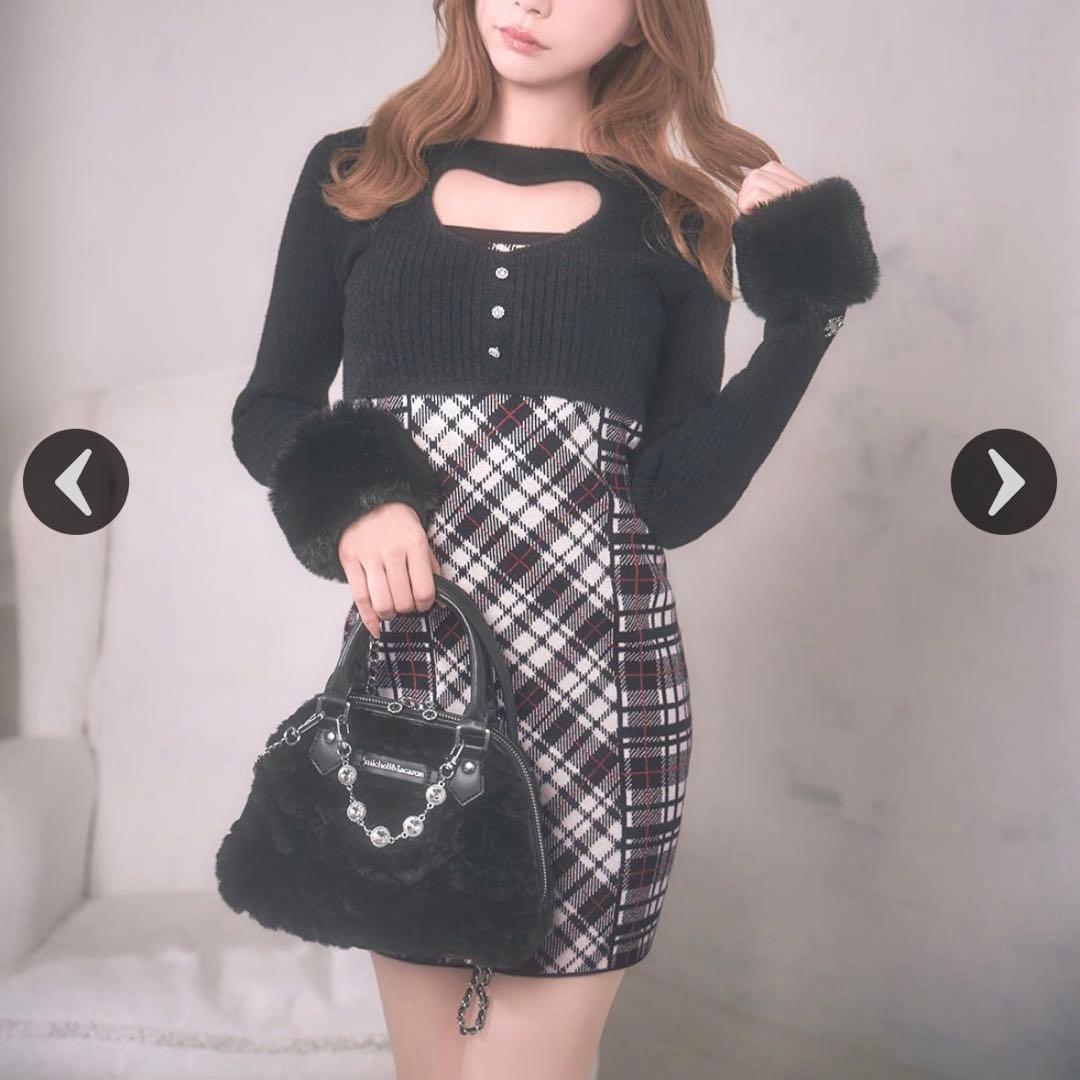 ミシェルマカロン ハートカットニットワンピース ハートカットニットワンピース ミシェルマカロン - メルカリ