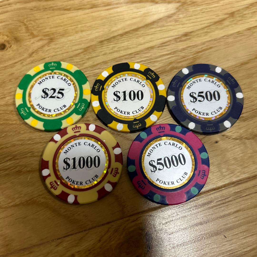 モンテカルロ ポーカーチップセット300 シルバーケース付 カジノ
