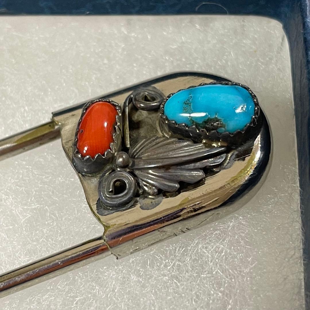 インディアンジュエリー ストールピン ターコイズ タオスインディアン