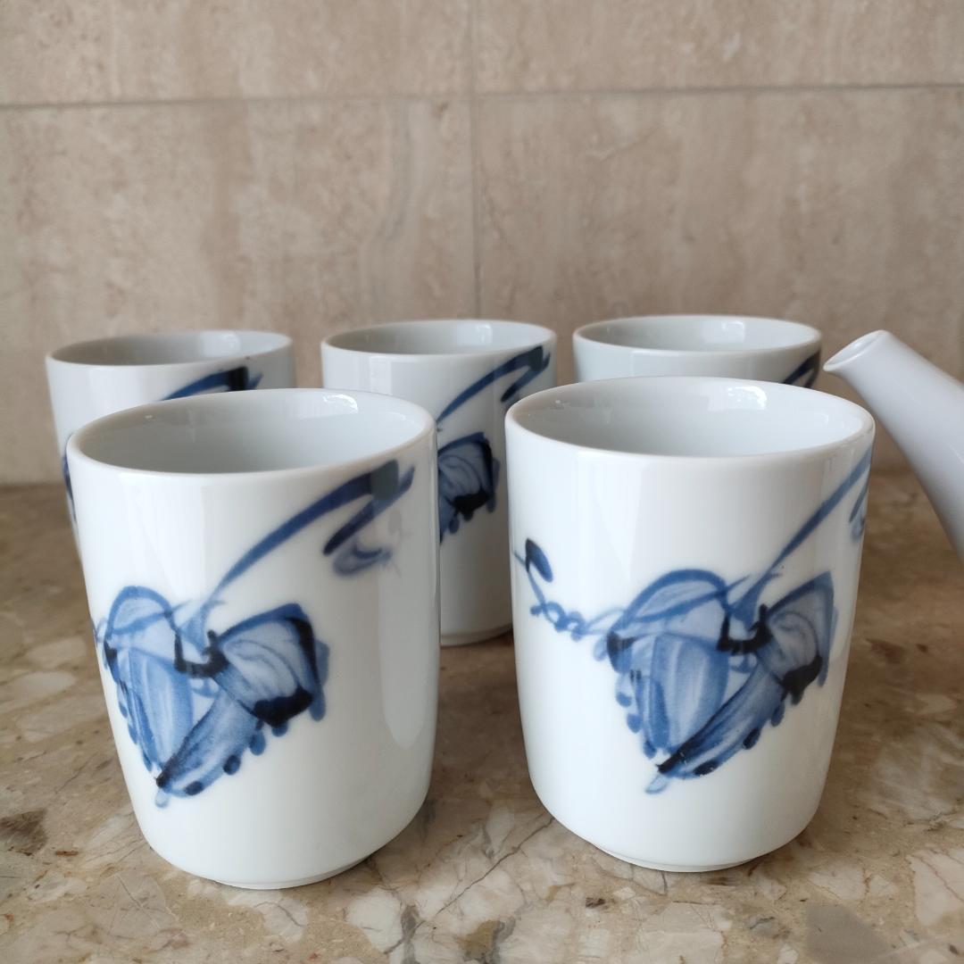 YAMATO-CHAINA 土瓶付き茶器セット5客 人間国宝「近藤悠三」デザイン