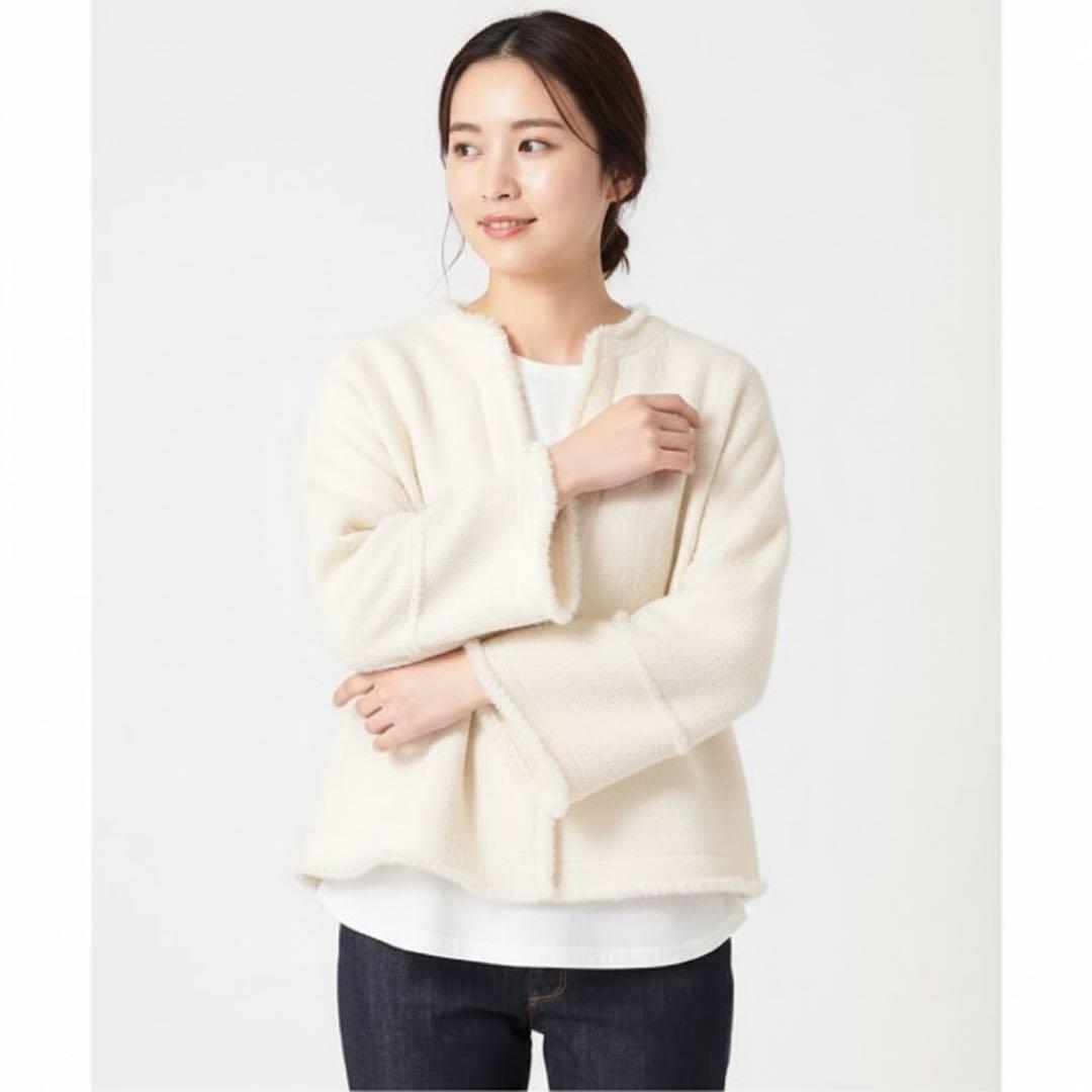 IENA 新品タグ付 定価2.8万円／ツイードボックスプルオーバー