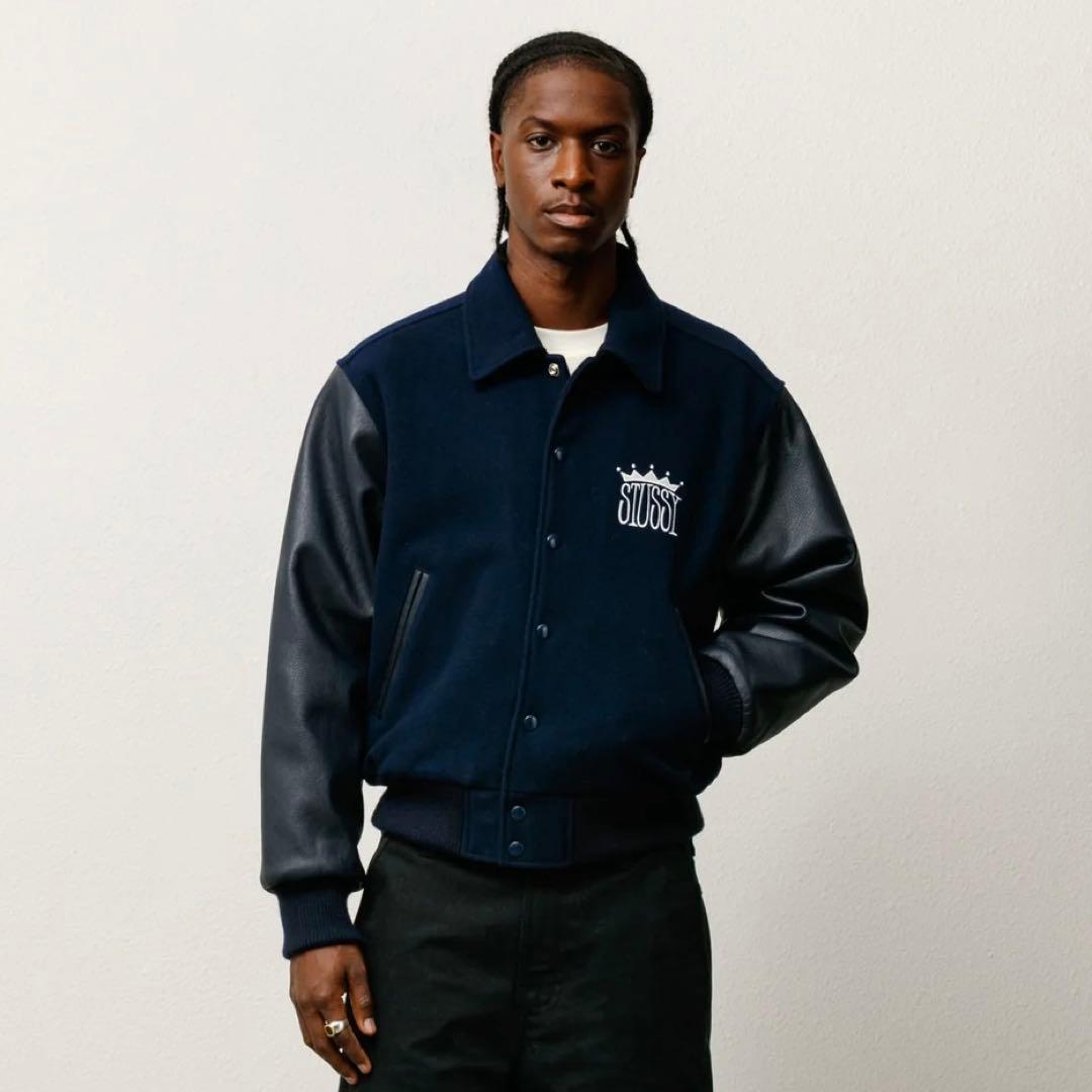 新品 STUSSY KING VARSITY JACKET XL スタジャン - メルカリ