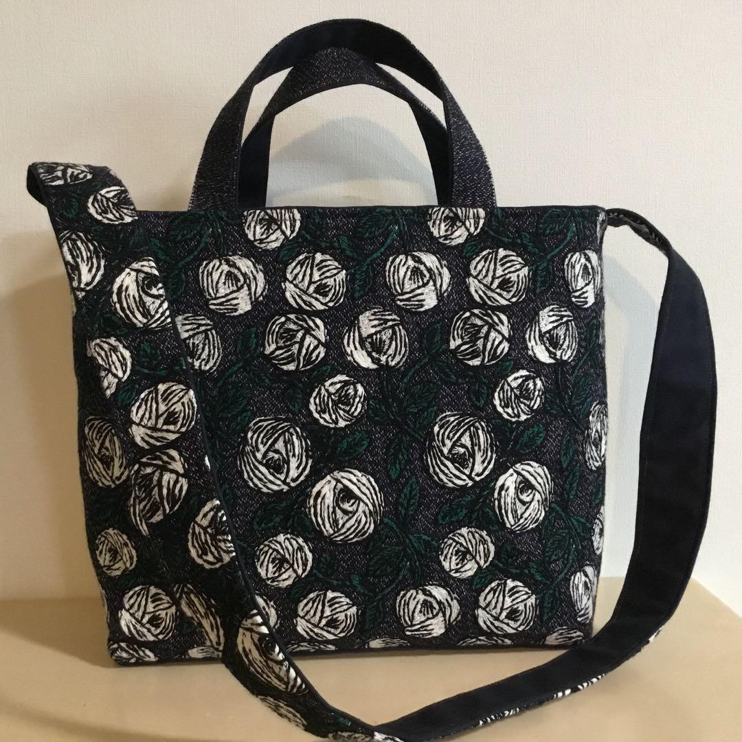 toka様専用 ミナペルホネンrosy ネイビー ショルダーバッグ