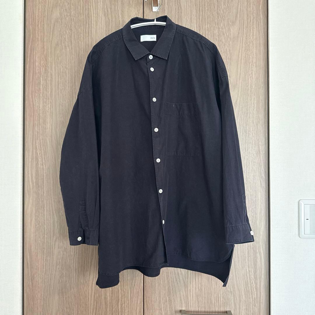 HUIS ハウス タイプライタークロスビックシャツ ネイビー フリー 遠州
