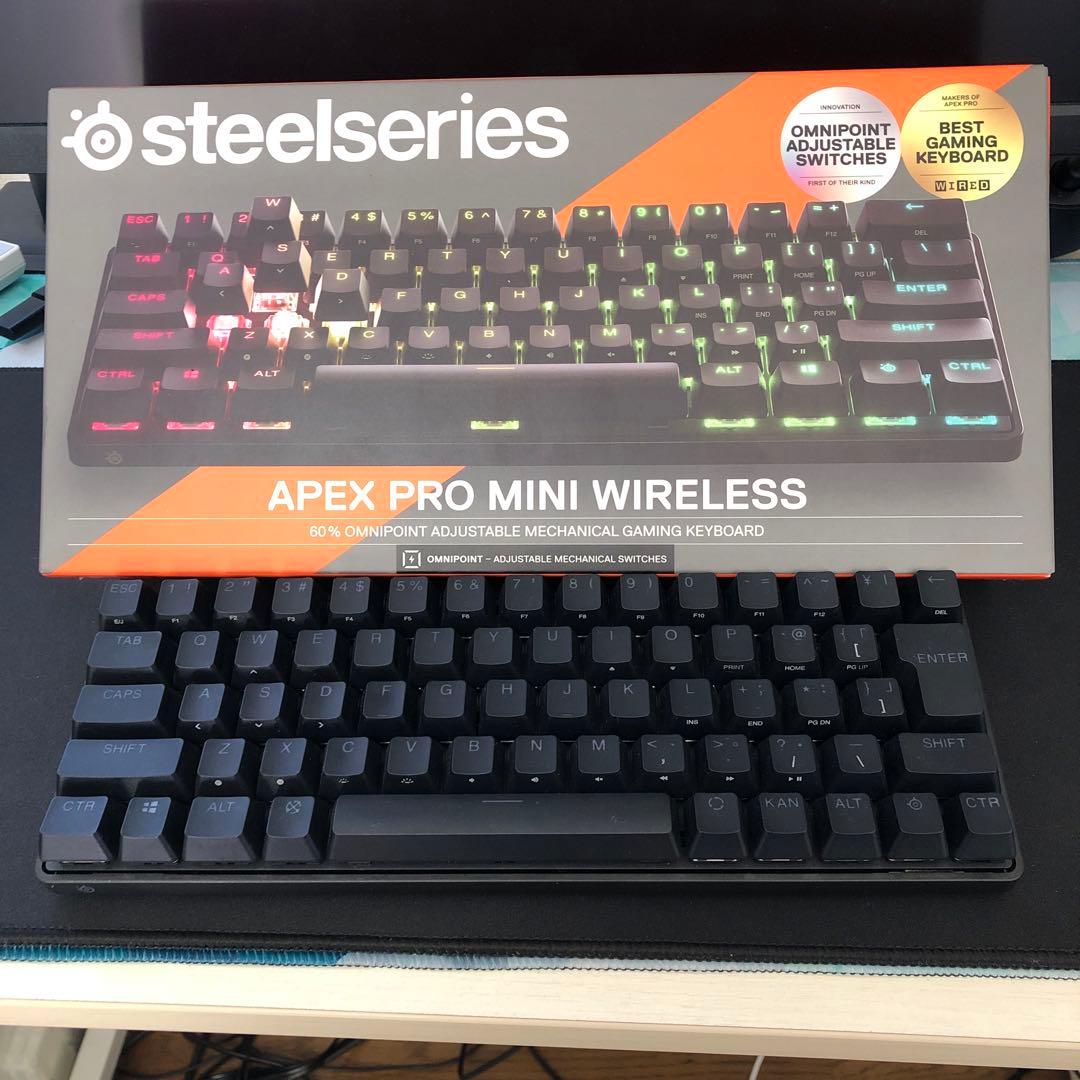 キーボード SteelSeries Apex Pro Mini Wireless ゲーミングキーボード(ラピッドトリガー対応) Apex Pro Mini Wireless