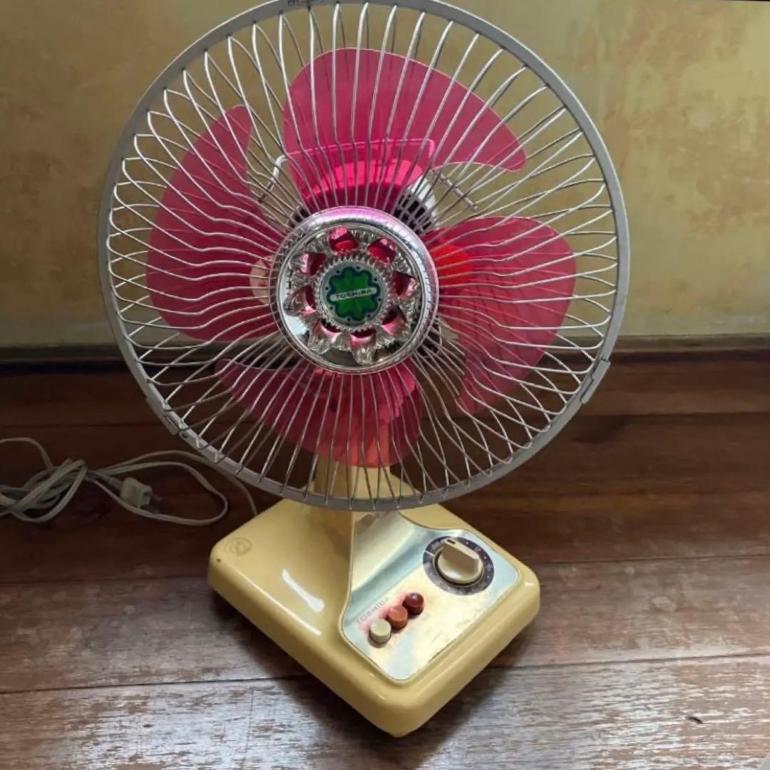 昭和レトロ 扇風機 TOSHIBA 当時物 F-110R ピンク ジャンク - メルカリ