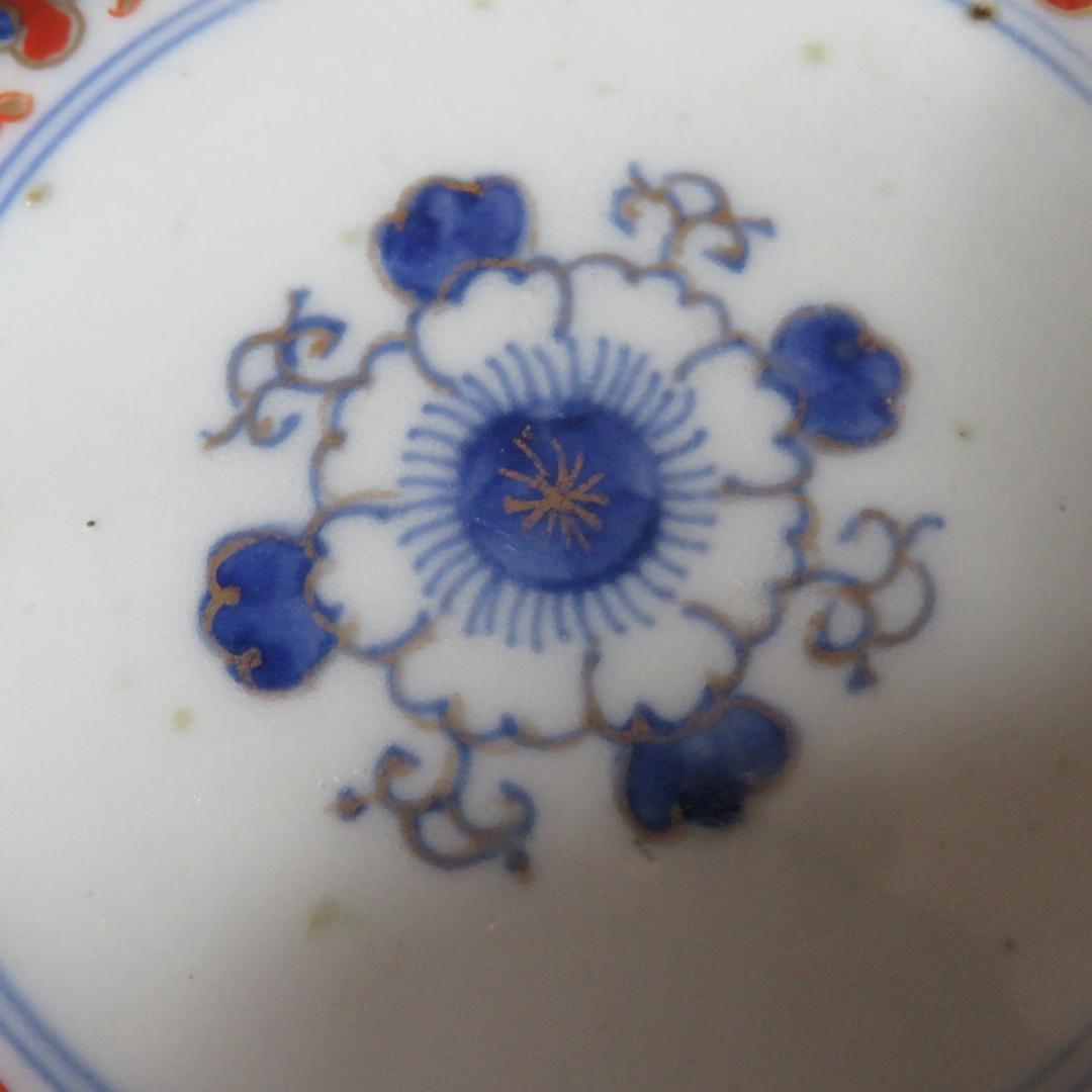 小皿 色絵付 染付 金彩 花弁 唐草 銘 八角皿 5枚 - メルカリ