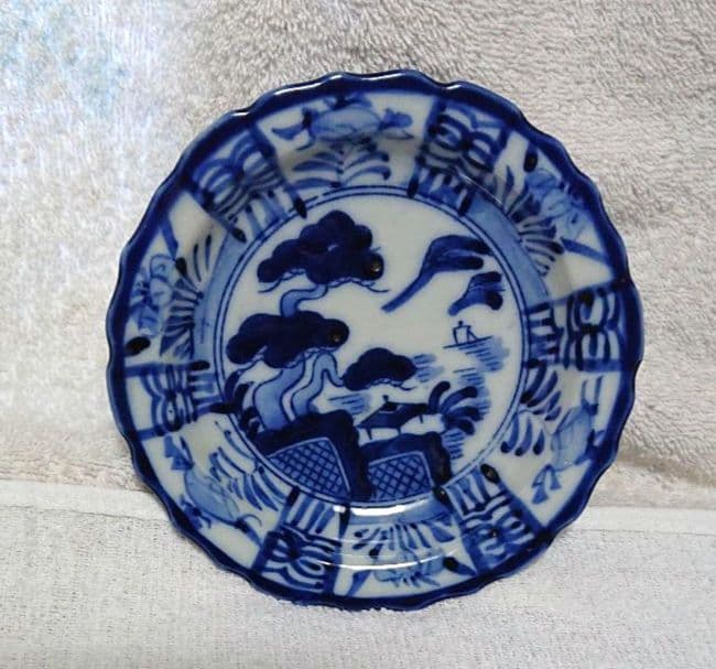 古伊万里染付輪花4寸皿5客A478 - メルカリ