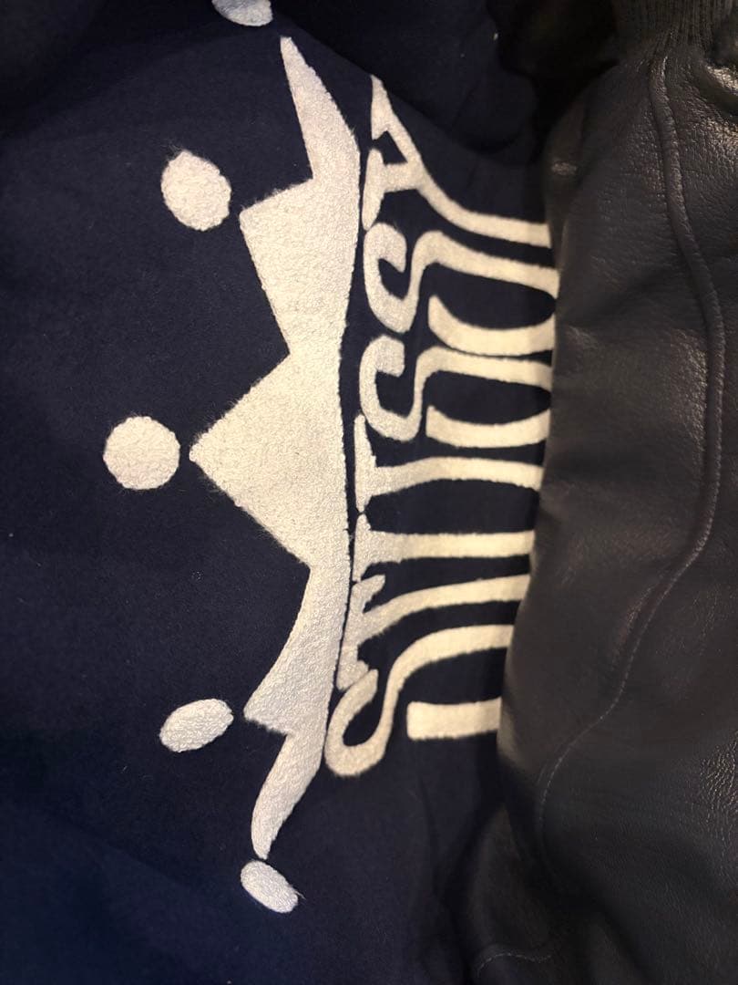 Stussy King Varsity Jacket ネイビー(みなと様専用) - メルカリ