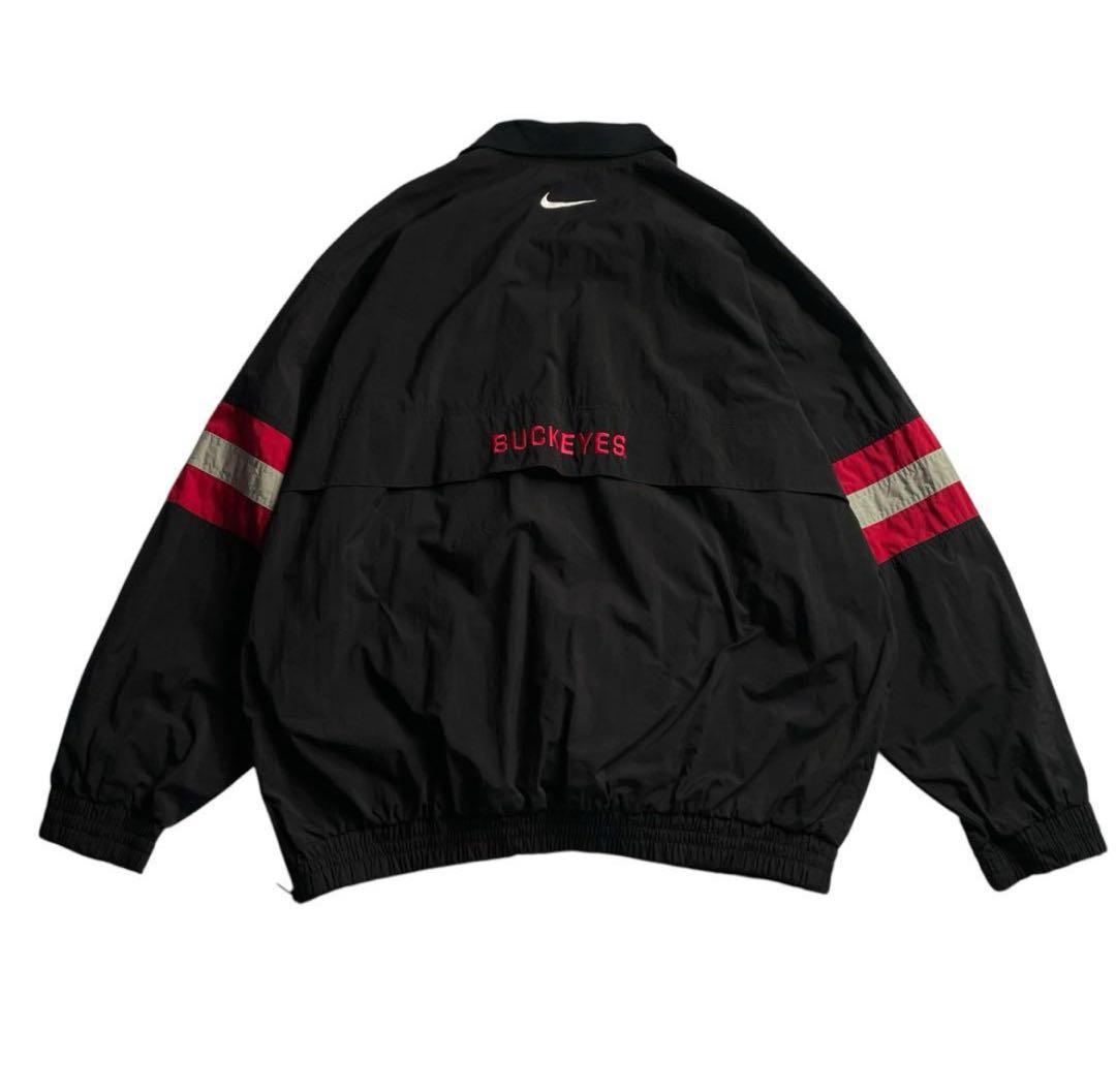 Nike Buckeyes ブラックナイロンジャケット XL