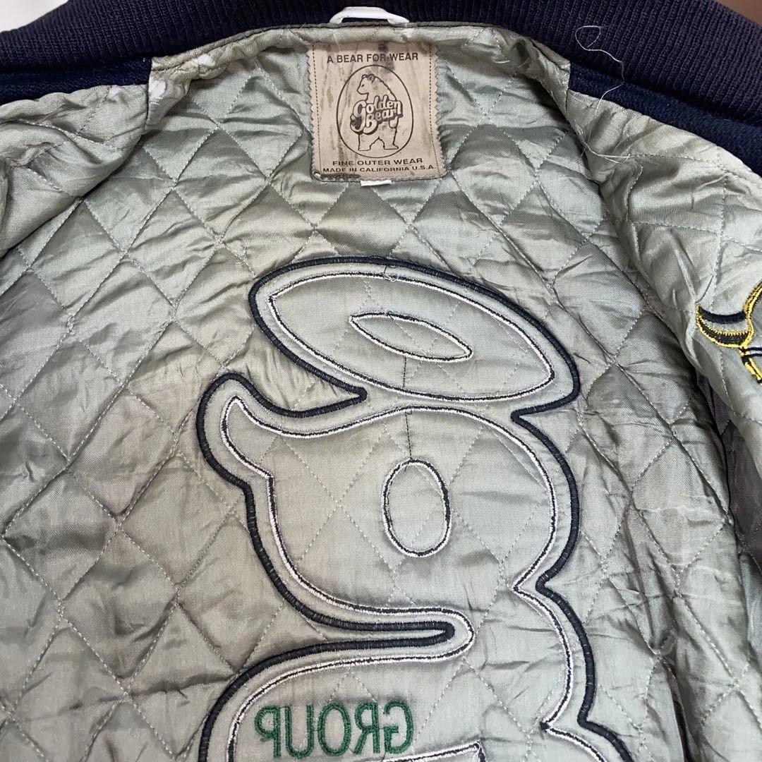 90s ゴールデンベア Golden Bear 袖レザー スタジャン Mの通販はau PAY