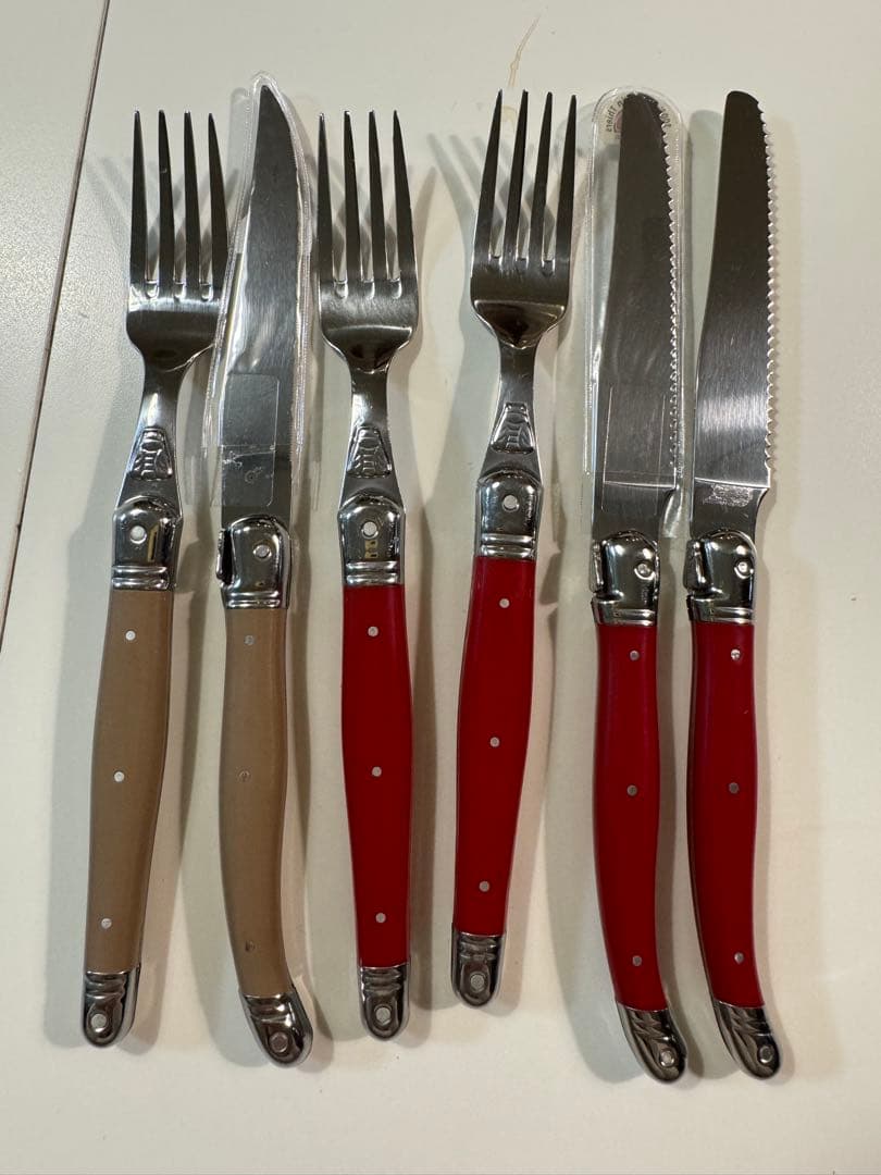 ジャンデデュポ　カトラリーセット フォーク3本 ナイフ3本 楽天市場】機内食カトラリーセット 3本組（ナイフ、フォーク、スプーン