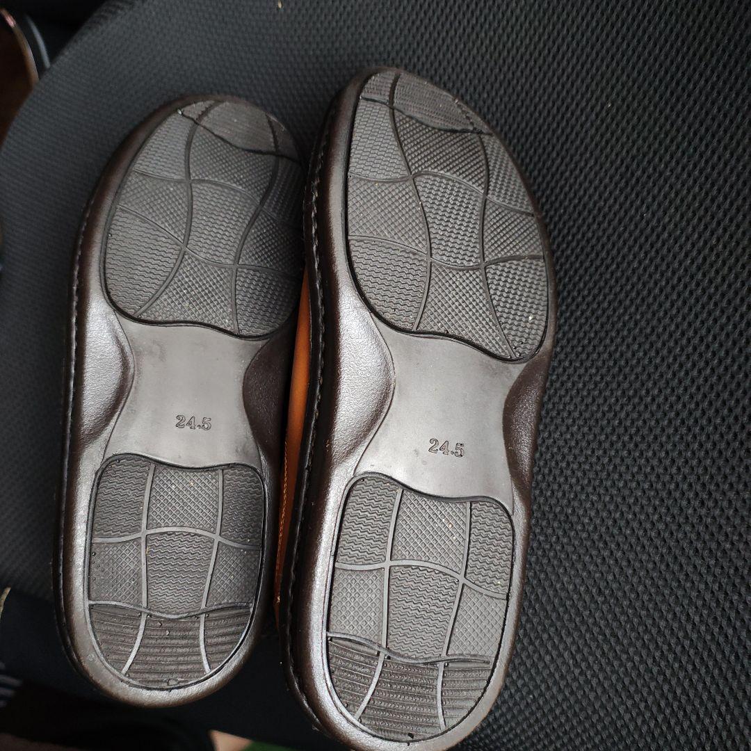 あっち様　インコルジェ　試着　ローヒールレザースニーカー　　24.5cm