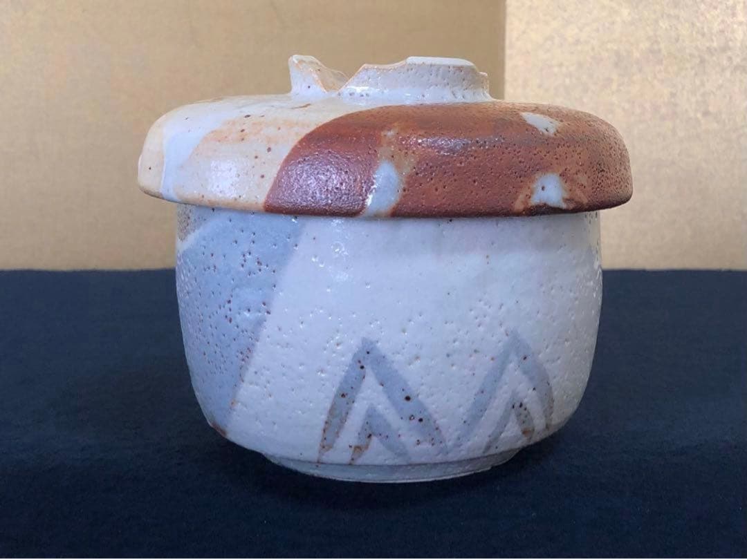 《R》志野 弁当蓋物6客 加藤十右衛門 共箱 懐石　260120き5