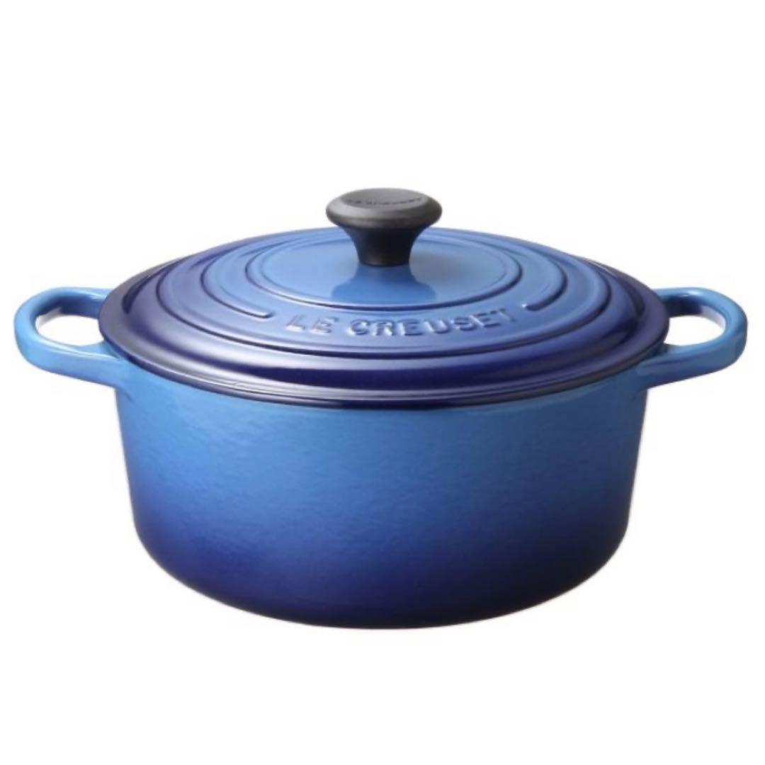 ♡ルクルーゼ ココットロンド 18cm アズールブルー リビエラ ボウル 青