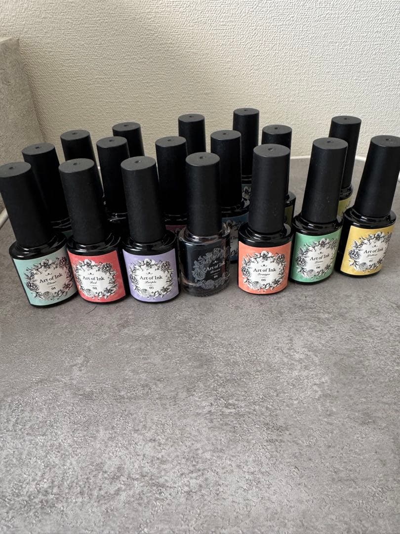 マーブルリキッド ジェルネイル インク 17個セット Amazon | Modelones ジェルネイル ネイルカラーインク マーブル