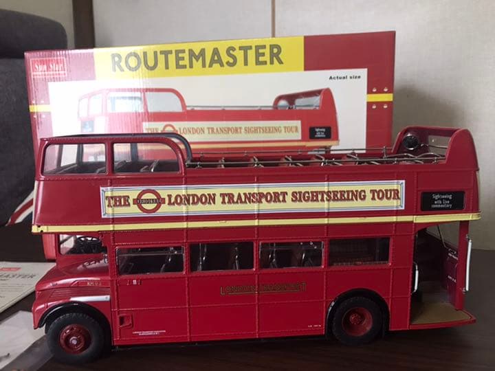 展示品美品 絶版1/24 サンスター製ロンドンバスオープンデッキ