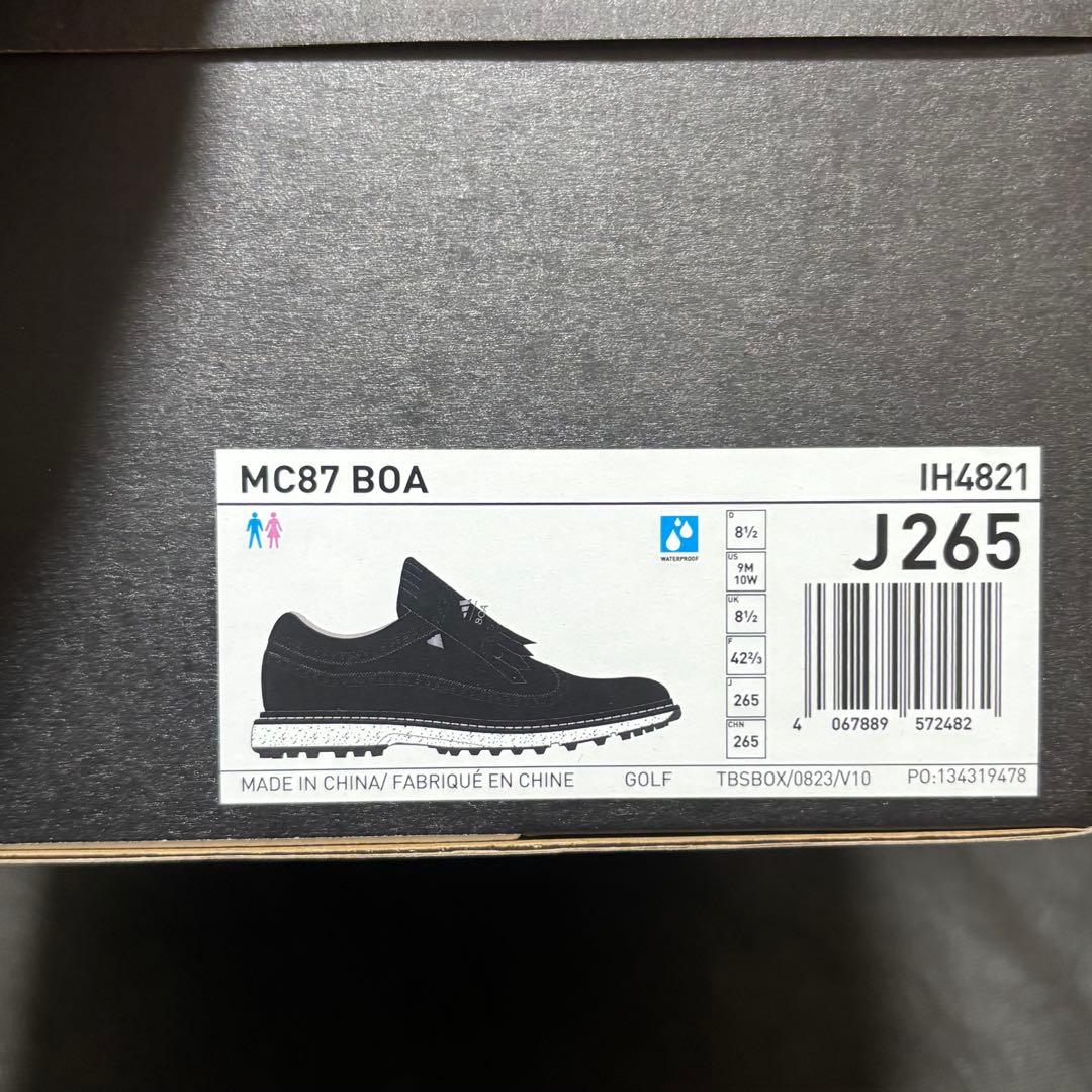 26.5cm adidas Golf MC87 ボア ゴルフシューズ ブラック