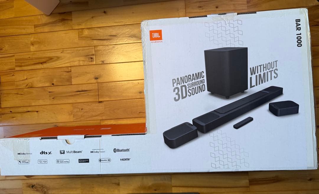 JBL BAR 1000 サウンドバー JBLBAR1000PROBLKJN JBL Bar 1000 Powered 7.1.4-channel sound bar system with Bluetooth