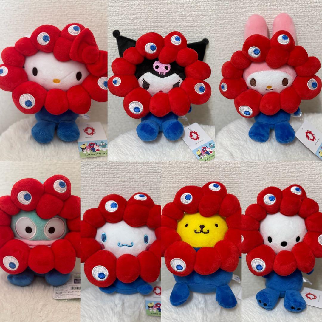 全種類】【販売終了品】ミャクミャク×サンリオコラボ ぬいぐるみセット