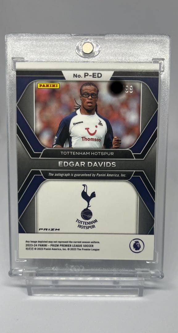 99枚限定】エドガー•ダービッツ サイン トッテナム ユベントス Prizm