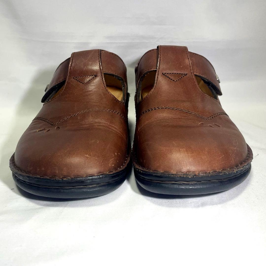 ☆フィンコンフォート ナッシュビル Tストラップ レザー ブラウン 23㎝