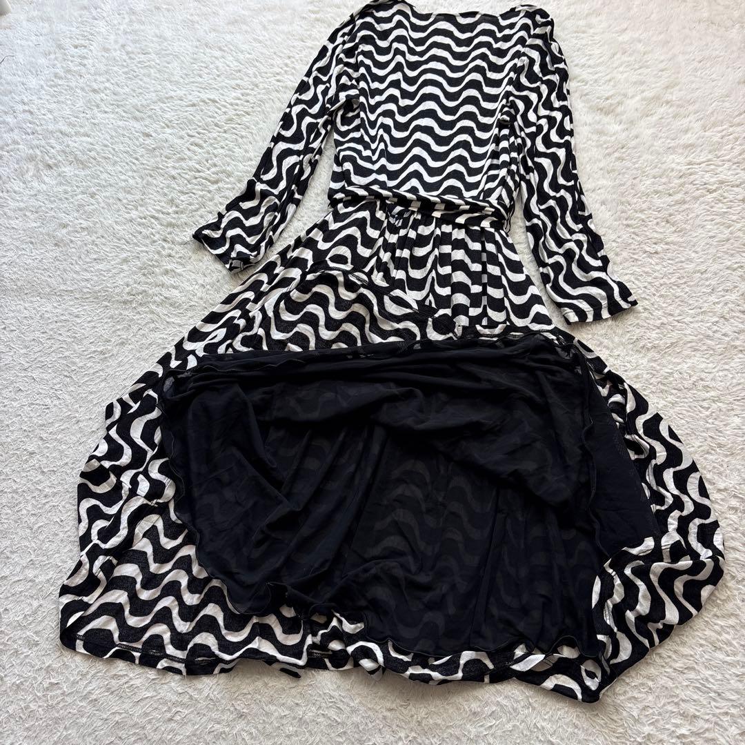 マックスマーラ 白タグ カシュクール風ジャージーワンピース