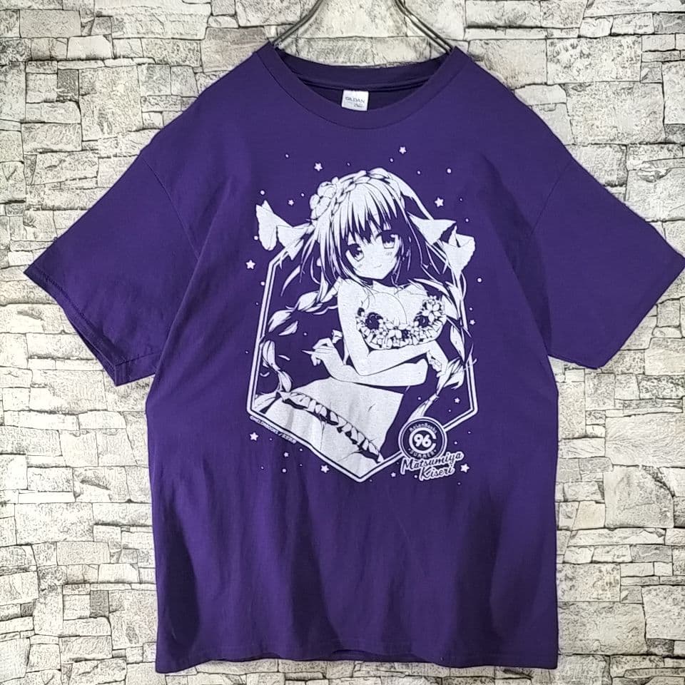 希少✨茉宮祈芹 Tシャツ アニメT エロT コミケ レア 完売品 紫 XL