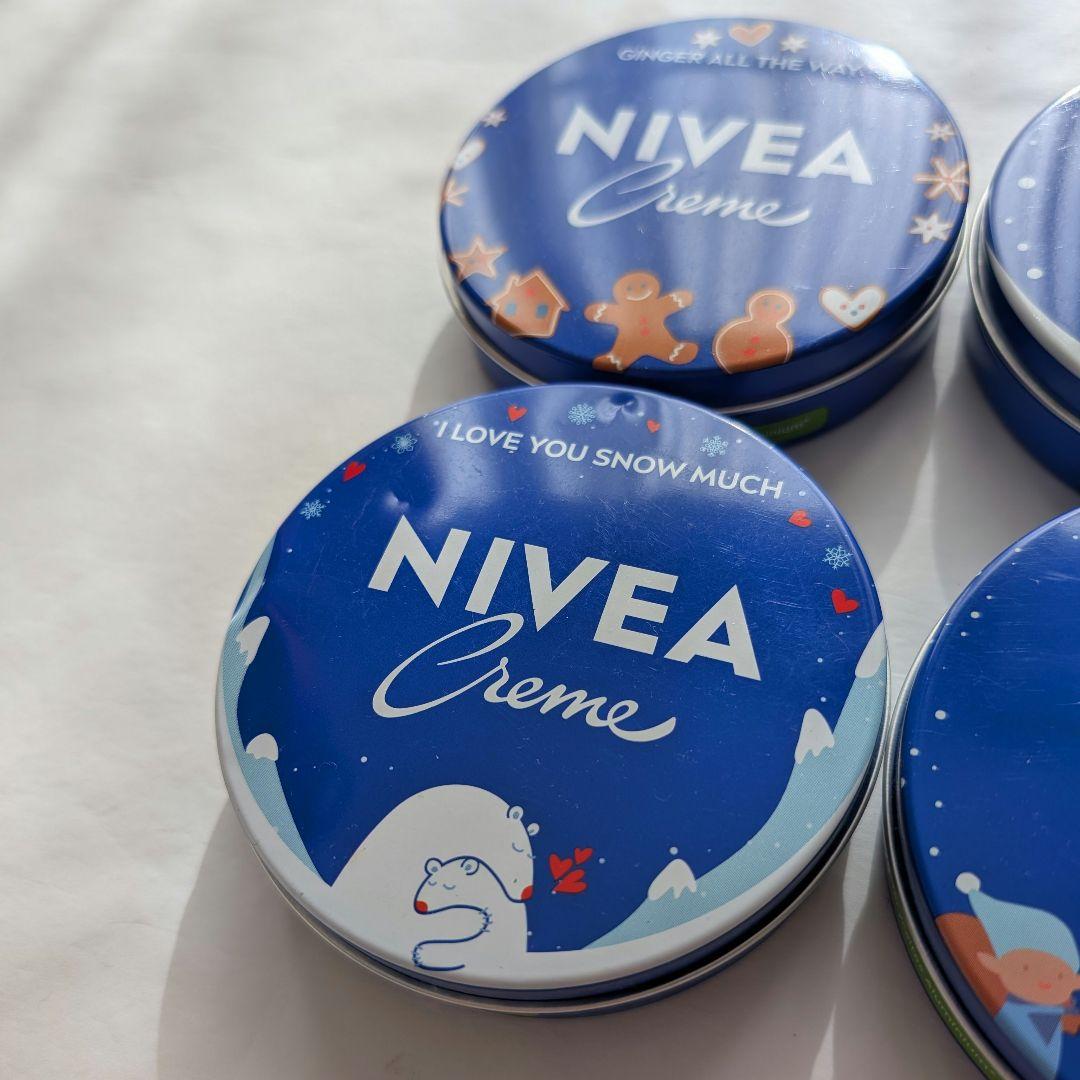 ドイツ☆NIVEA青缶 特大 2025冬柄 150ml4個 - メルカリ