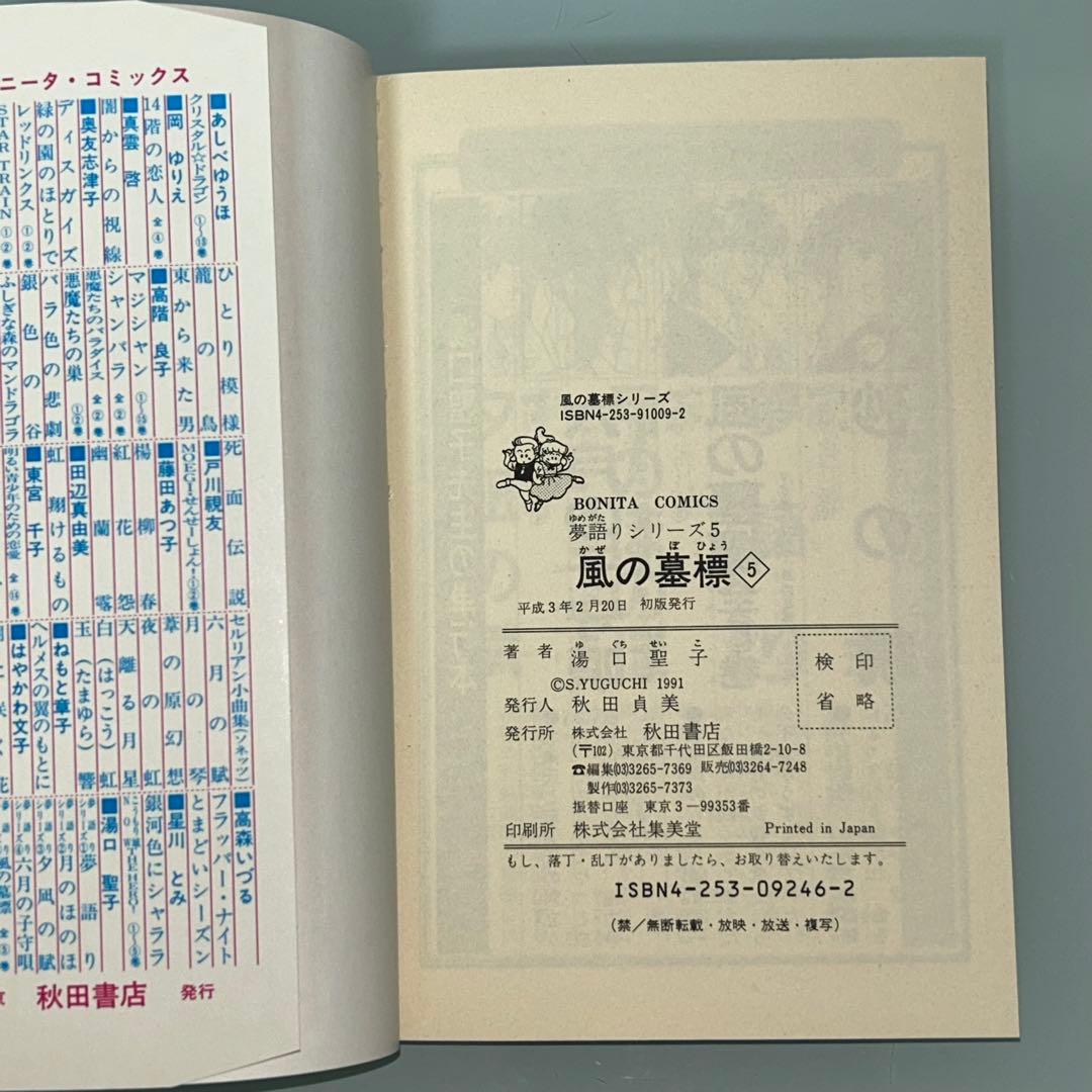 夢語りシリーズ 明日菜の恋歌 風の墓標 2.3.4.5巻 10冊セット 湯口聖子