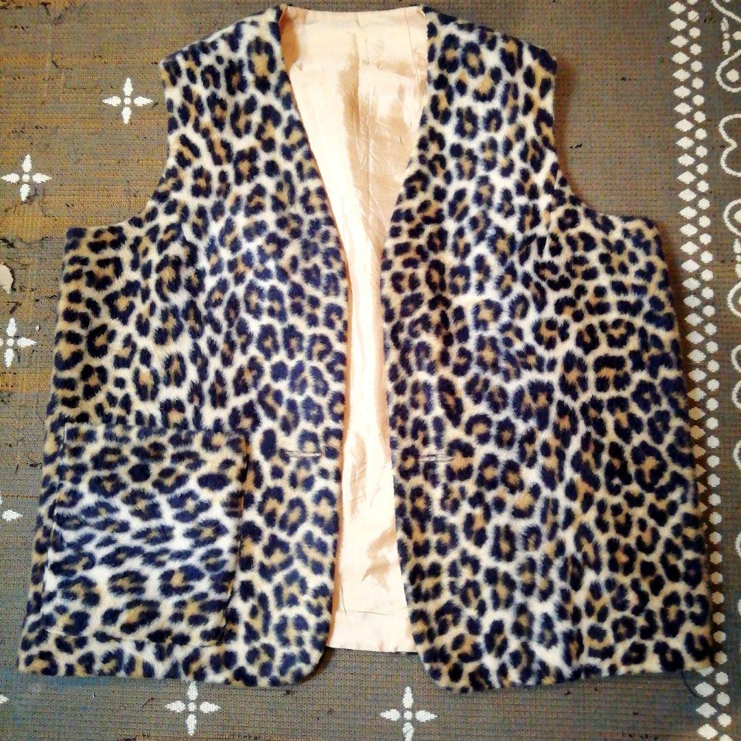 ビンテージ レオパード ベスト フェイクファー MCベスト 豹柄 - メルカリ
