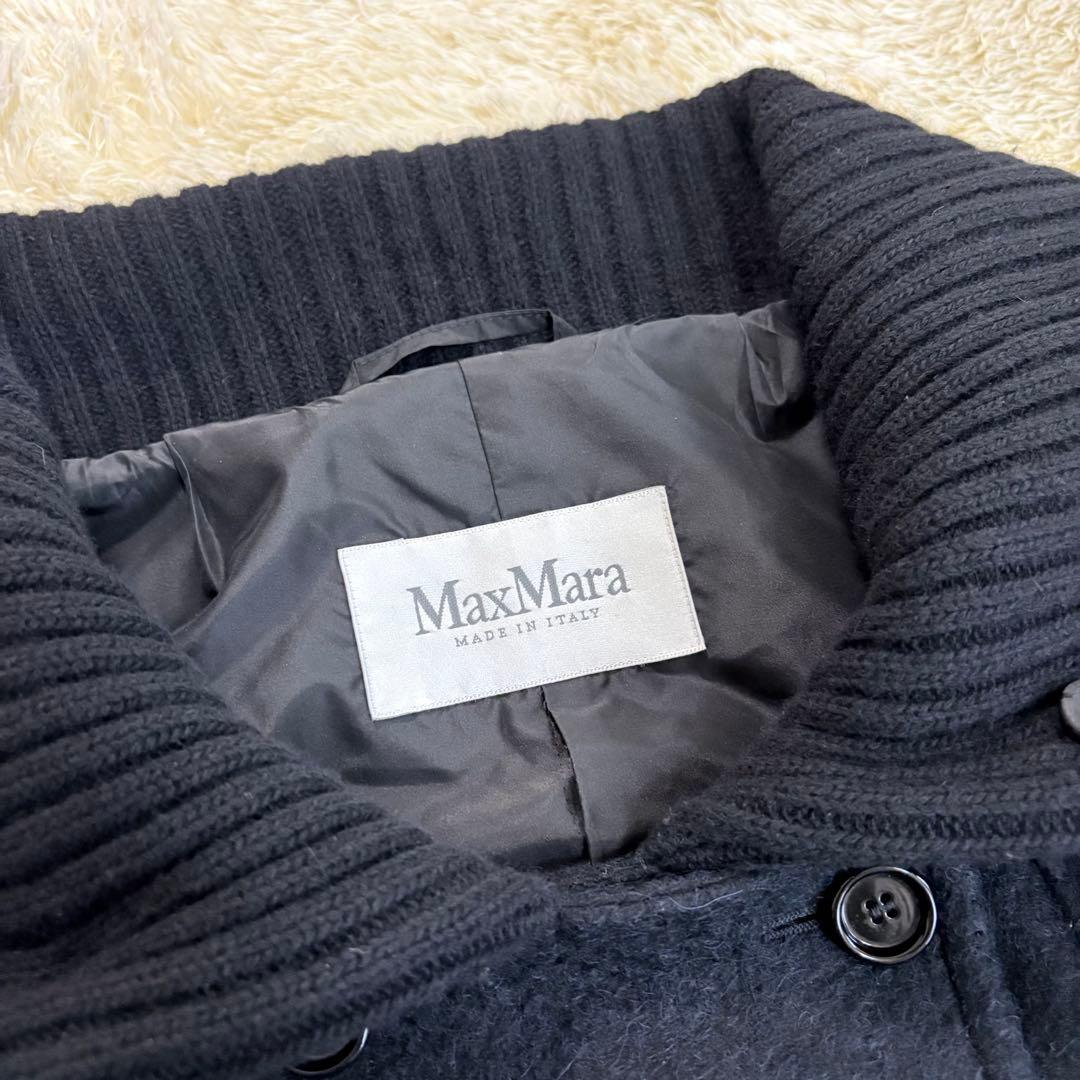 マックスマーラ Max Mara アルパカ混 3way コート ブラック