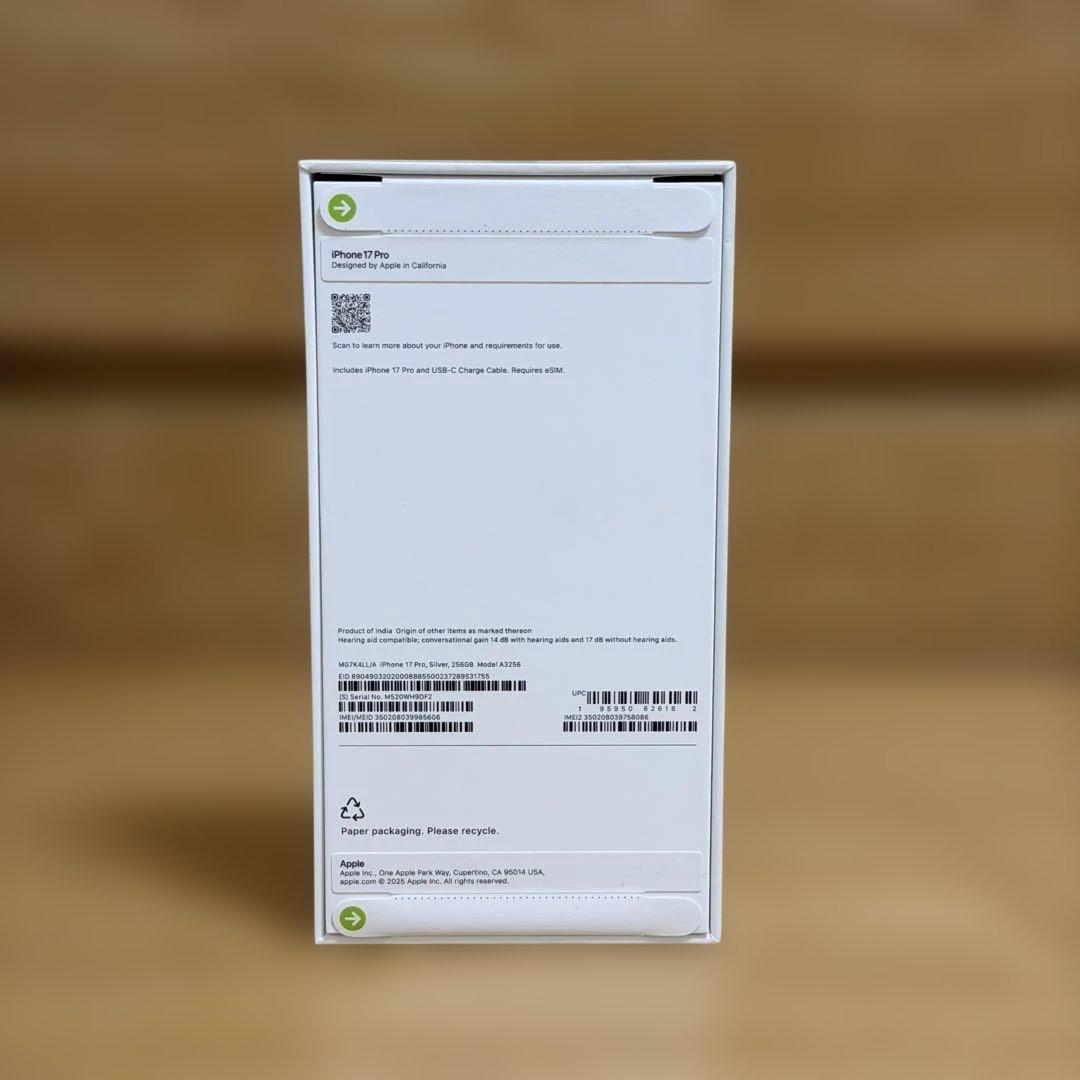 シャッター音無し】iPhone17Pro シルバー 256GB アメリカ版 - メルカリ
