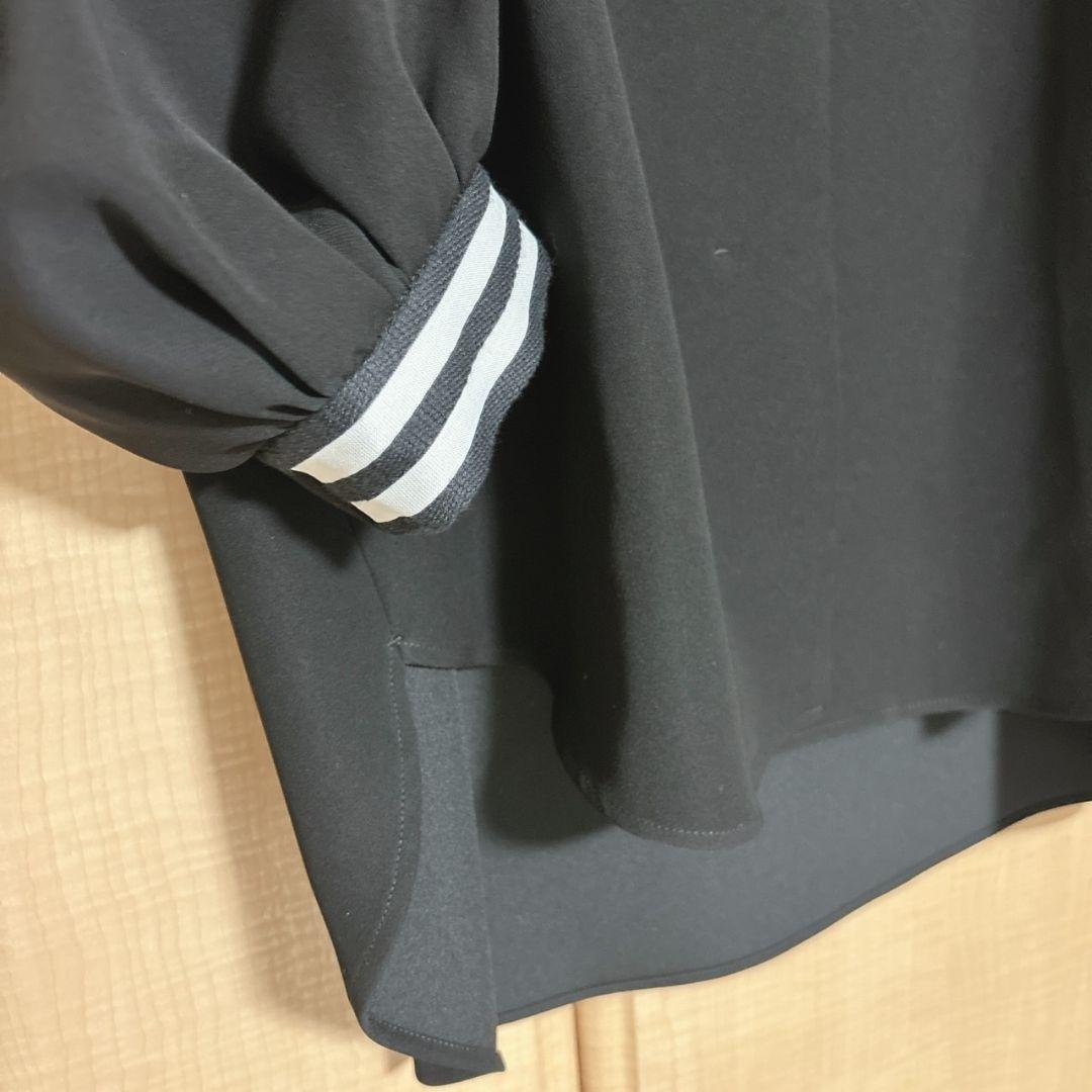 ボーダーズアットバルコニー バルーンスリーブ トップス ブラック 36