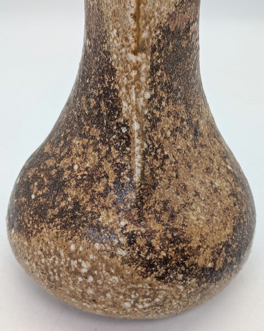 井出克幸 焼〆瓶 共箱共布栞 花瓶 花入 花器 フラワーベース 置物 花生 茶陶