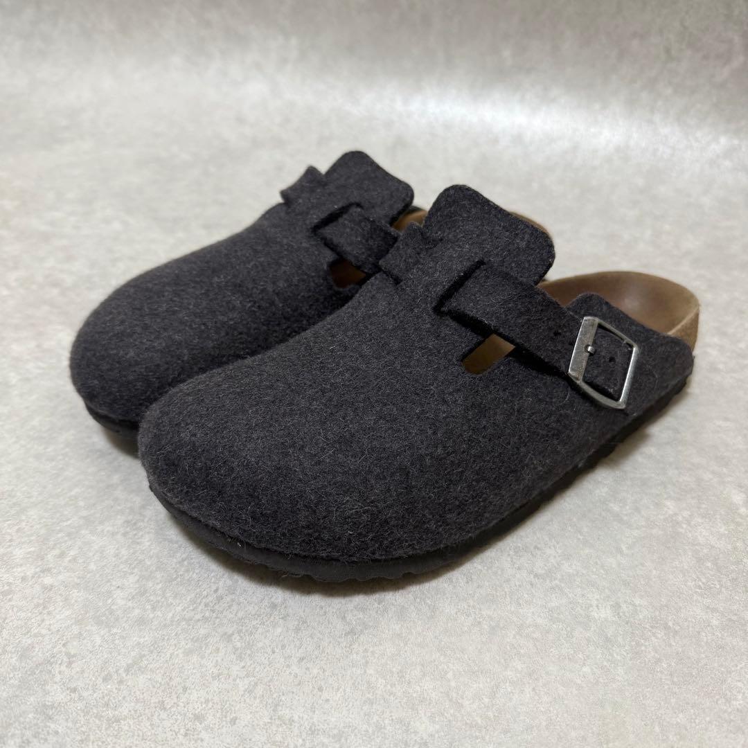 【ビルケンシュトック】ボストン　ウールフェルト クロッグサンダル　24cm BIRKENSTOCK（ビルケンシュトック） クロッグサンダル シューズ Boston