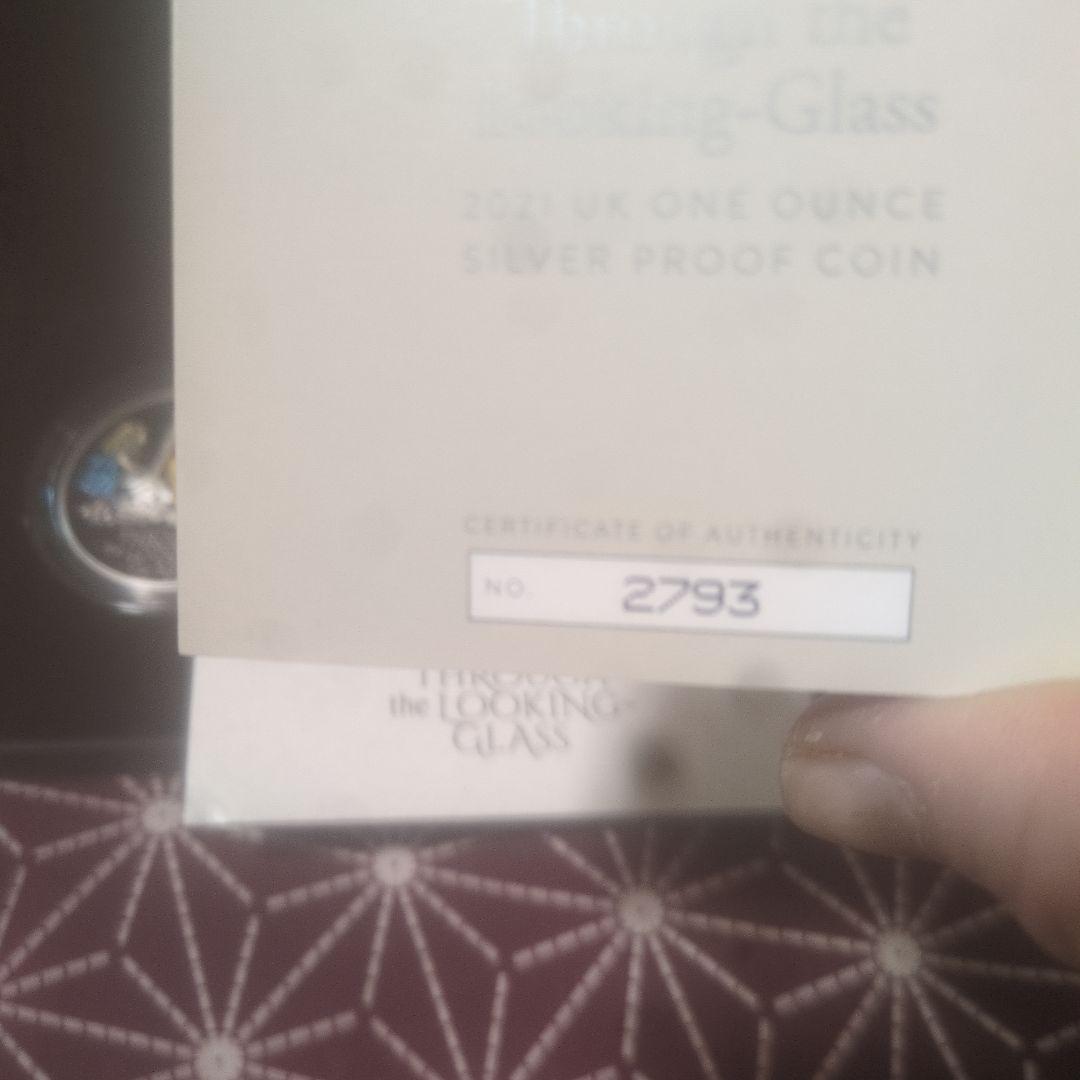 カラープルーフ銀 1オンス（不思議の国のアリス）イギリス王立造幣局